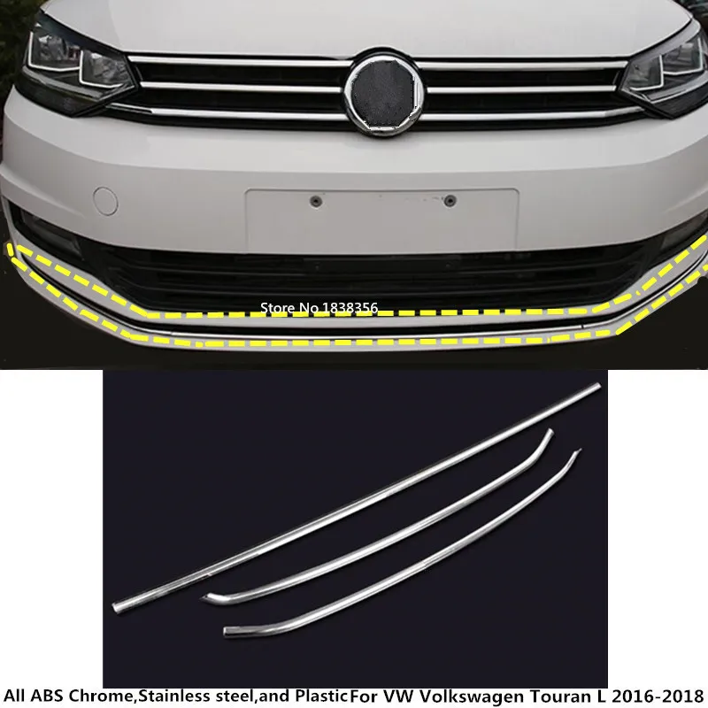 Защита бампера для автомобиля Volkswagen Touran L 2016 2017 2018 2019 отделка из нержавеющей стали