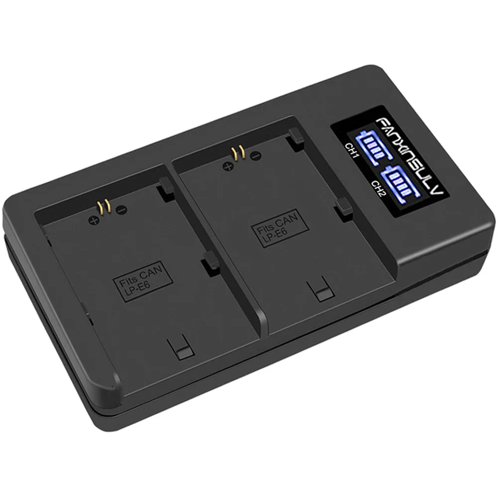 LP-E6N LP-E6 Battery USB Charger for canon eos r 5d mark iv mark iii mark ii 60d 6d ii 7d ii 70d 80d 5drs DSLRL15 Camera tracked LP-E6N LP-E6 Battery USB Charger for canon eos r 5d mark iv mark iii mark ii 60d 6d ii 7d ii 70d 80d 5drs DSLRL15 Camera tracked
