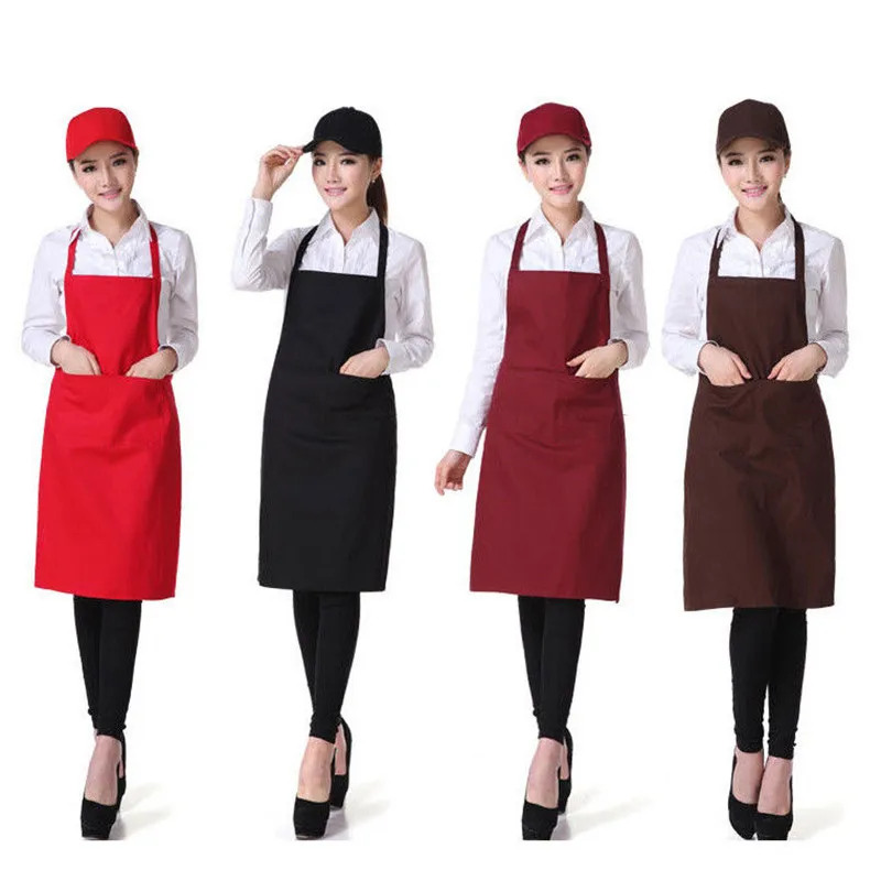 

1PCS NEW kitchen aprons Cooking Kitchen Apron Waiter Cafe Shop BBQ Hairdresser chef kids adult aprons for woman work clothes men