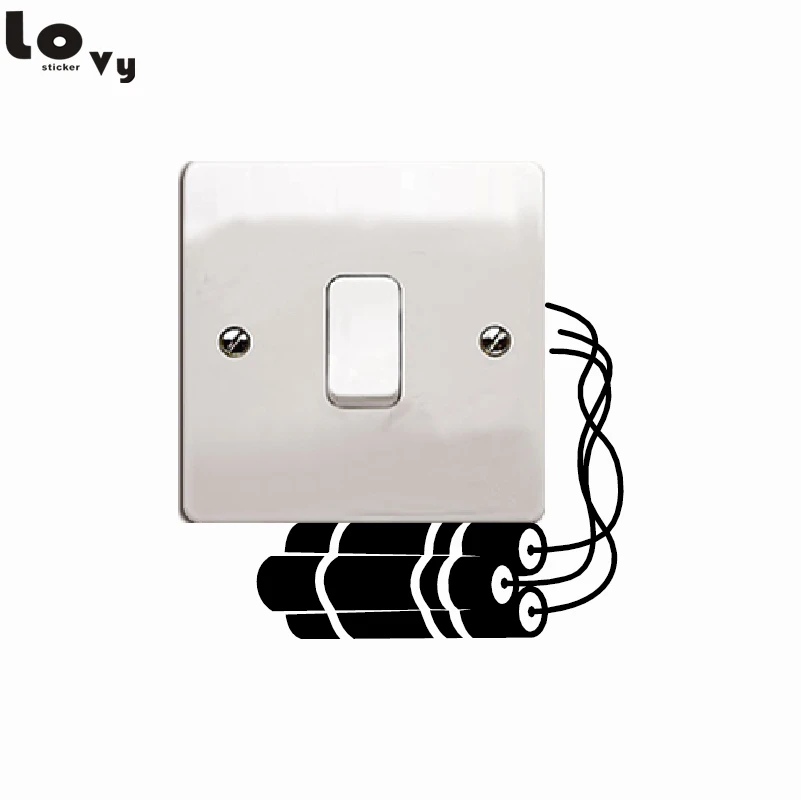 漫画電気点火スイッチステッカークリエイティブビニール壁ステッカー家の装飾 Stickers Home Decor Wall Stickers Home Decorhome Decor Aliexpress