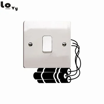 

Cartoon Electric Ignition Switch Sticker Creative Vinyl Wall Sticker Home Decor