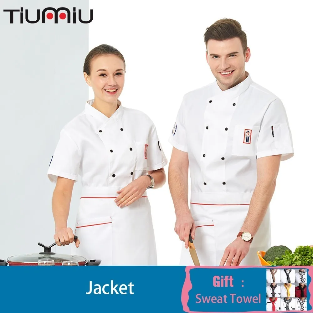 

Chef Jacket Coffee Shop Hot Pot Dessert Shop Kitchen Work Clothes Waiter Uniform Cooking Shirt Chaqueta Blanca Reposteria