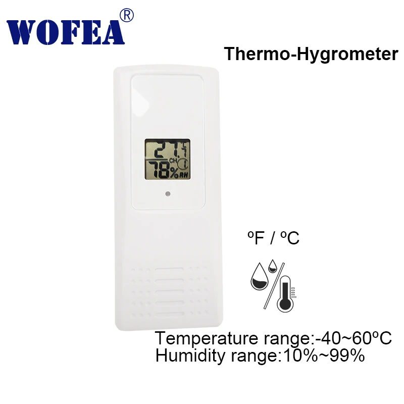 

wofea Wireless Indoor/Outdoor 8-Channel Thermo-Hygrometer temperature Humidity sensor should be work together with wifi V10