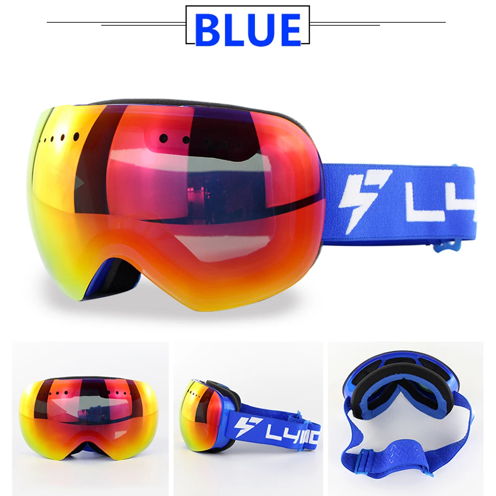 Anti fog Men Women Ski Goggles Brand UV400 Snowboard Goggles Snow Winter Sports Eyewear Youth
