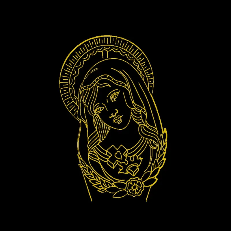 

7 Colors Changing 3D Gradient Visual Virgin Mary Modelling Led Night Lights Kids Usb Table Lamp Baby Sleep Light Fixture Gifts