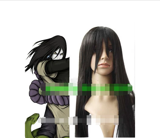 DYZ+++427 Cosplay Orochimaru Long Black Straight Wig 100cm |