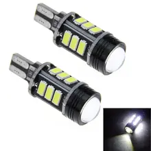 Feu de gabarit voiture 2 pièces T15 9W 600LM 6000K 15 SMD-5630 + Cob LED Liquidation Lampe
