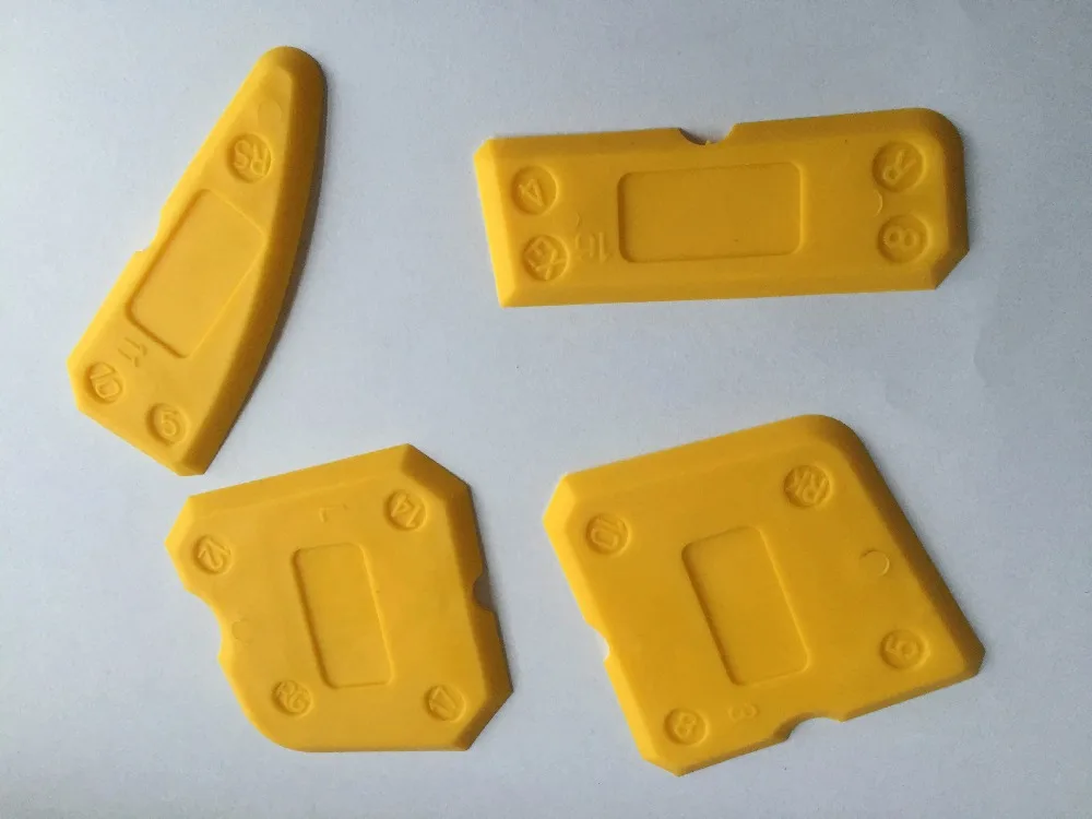 

Popular Caulking Tool Kit Joint Sealant Silicone Grout Scraper and Sealant Finishing Tool Sealant Scraper Wiper Yellow Colour