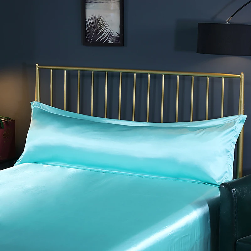 Разноцветный дизайнерский длинный Чехол для подушки из искусственного шелка и сатина, наволочка для подушки, чехол для подушки для здорового стандарта 48*120 см/48*150 см# sw - Цвет: -DFX-ZT-lan