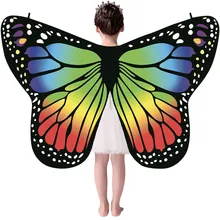 Шарф шаль мягкая ткань для женщин крылья бабочки фея Дамская Нимфа костюм эльфа аксессуар мода