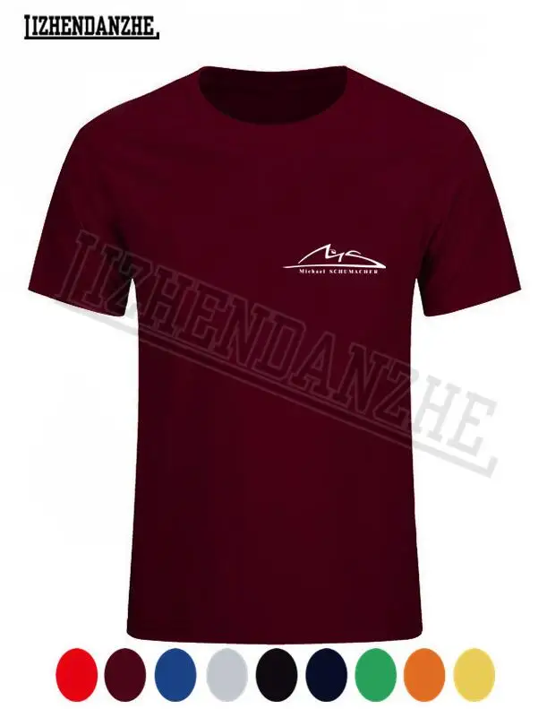 

Formula One Player Michael Schumacher Logo Print TShirt Fashion Brand Short-Sleeve car T Shirt Clothing auto T-shirt coat 2019