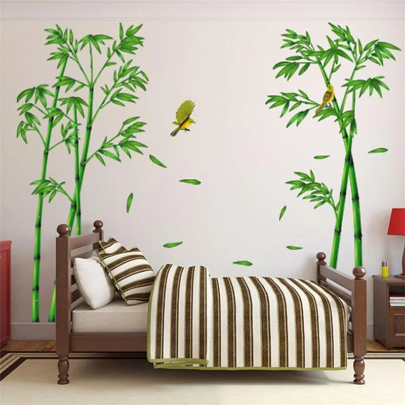 2018 New Fashion Creative Deep Bamboo Forest Wall Stickers Romance Decoration Wall Home Decor  Room design Removable DecorC0212 02
