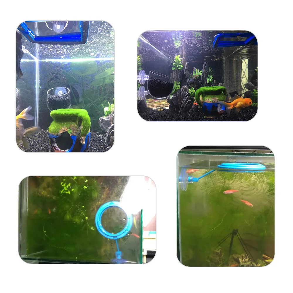 Aquarium Feeding Ring Fish Tank Station Floating Food Tary Feeder Square Circle Feeding Ring Fish Tank Portable Feeder Supplies  (3)