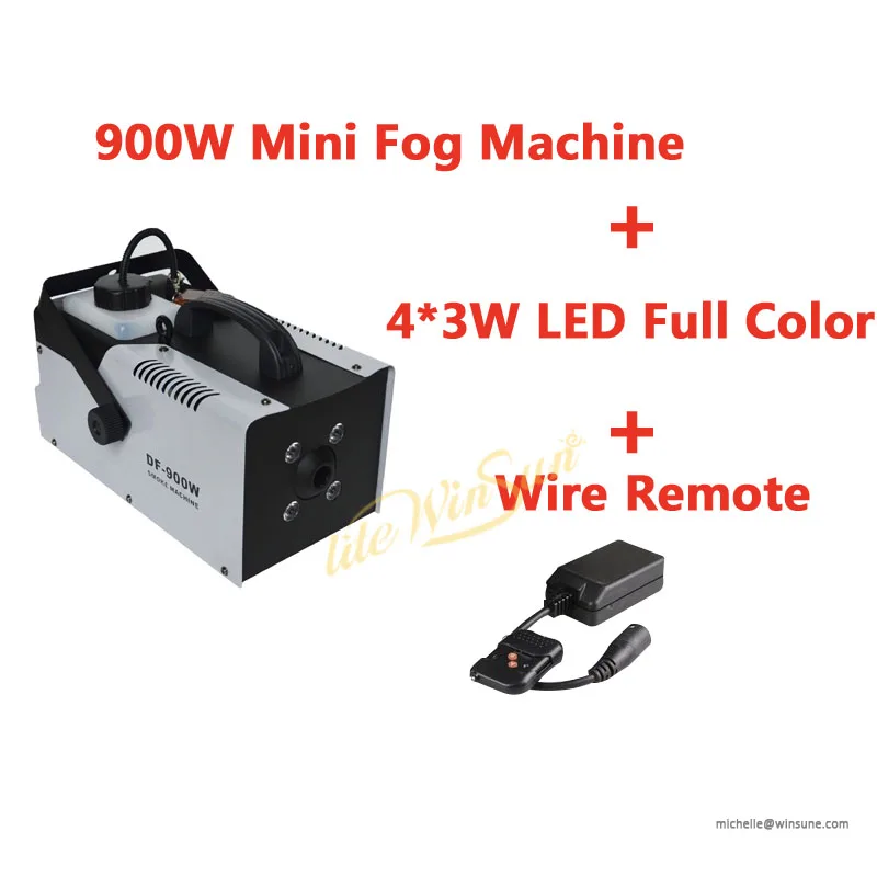 Mini 900W RGB 3IN1 Remote Control fog machine pump DJ Disco Stage