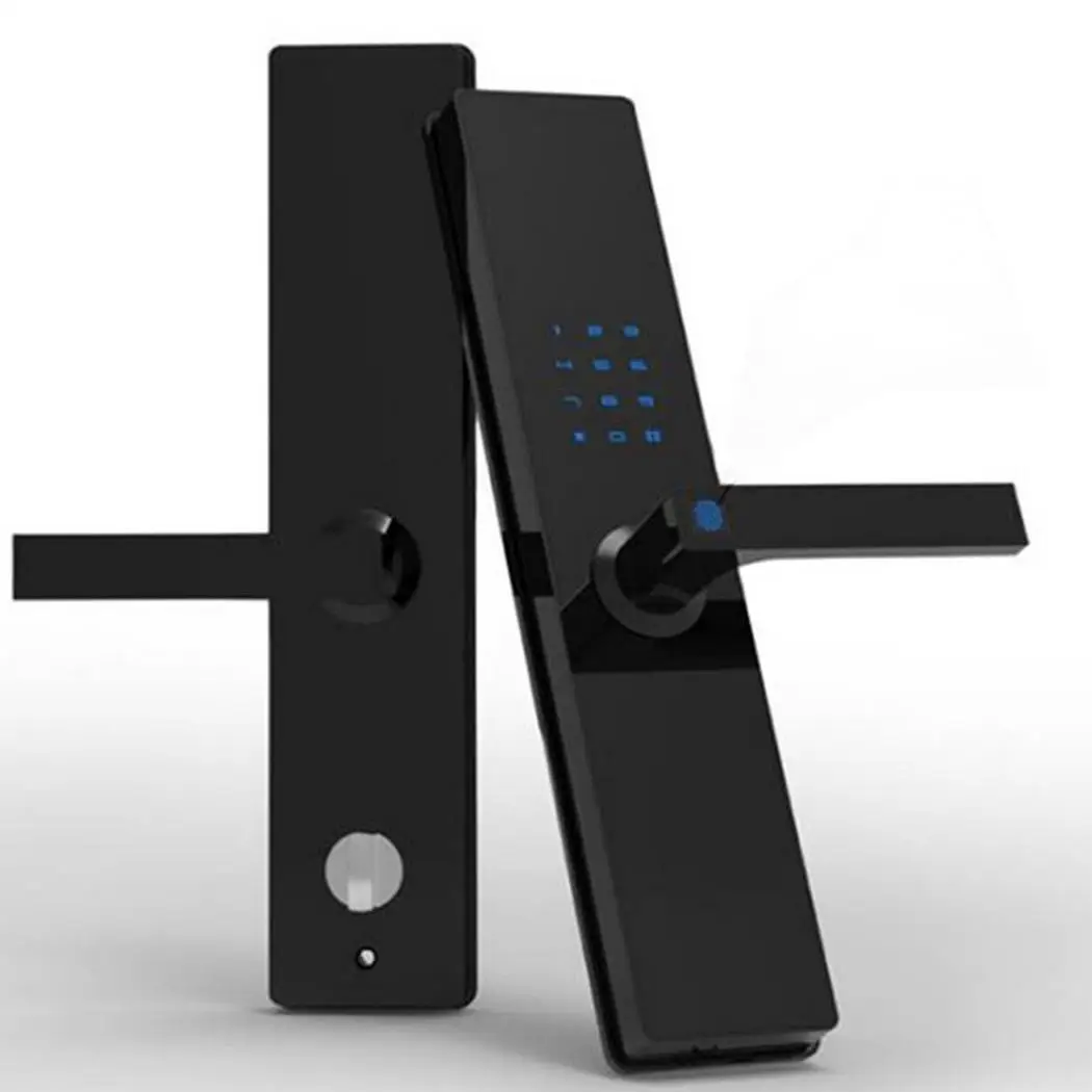 HOJOJODO K3 Smart биометрический дверной замок Touch пароль бесконтактных карт ключ Противоугонная черный дома Micro USB Зарядное устройство