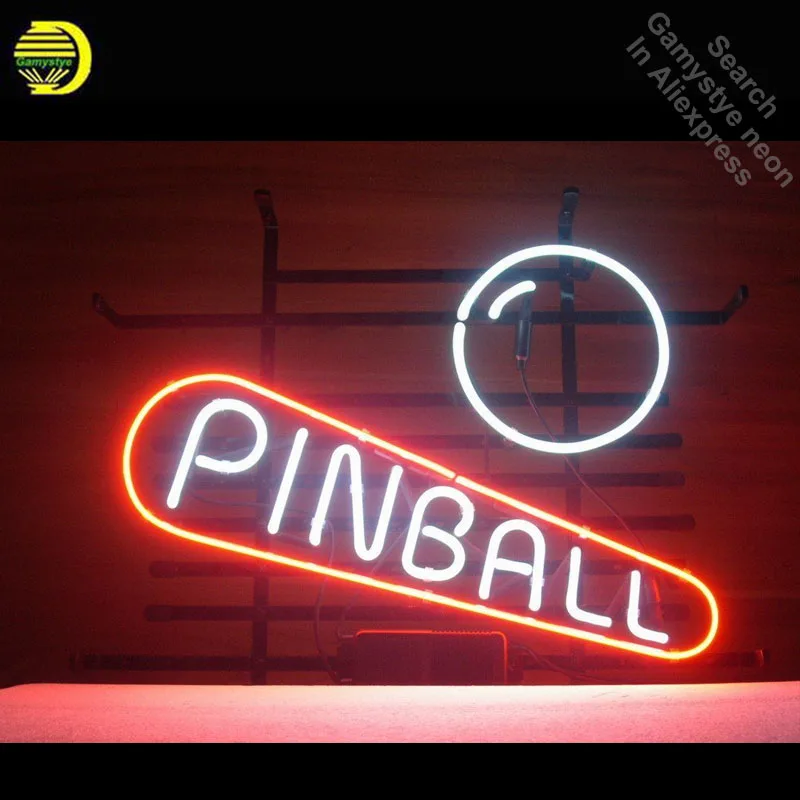 Pinball Game Room Neon Sign neon bulb Sign Glass Tube Custom BRAND neon light Recreation room Outdoor Iconic Sign arcade lamp