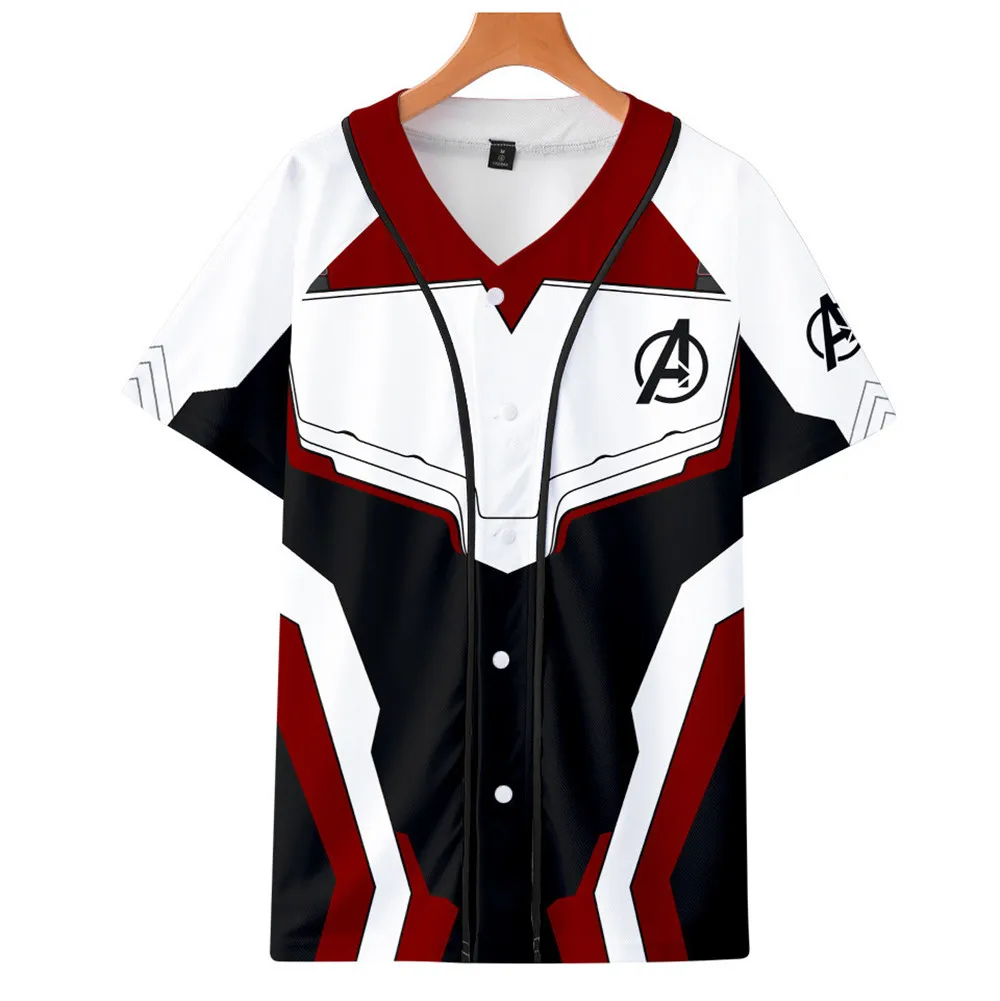 New cosplay Avengers Endgame Quantum Realm Superhero Short Sleeve T-Shirt Baseball Unisex 3D Print Tops T-Shirt