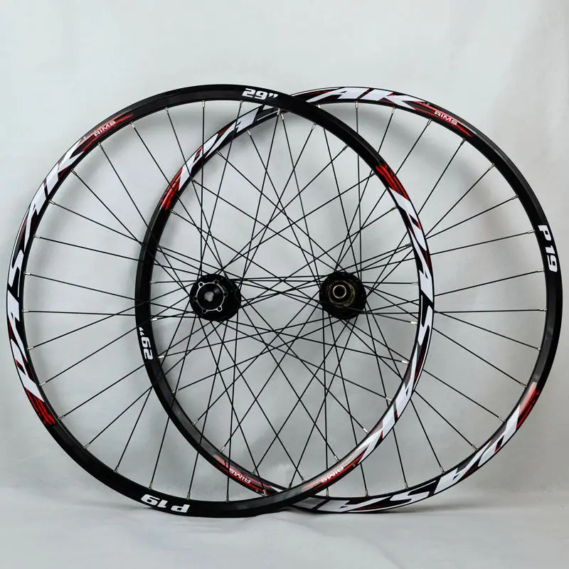 MTB колеса для горного велосипеда 26 27,5 29 дюймов велосипедная колесная ступица 6 когтей DH AM колеса 15 мм 20 мм 12 мм 9 мм через ось QR колеса обода - Цвет: 27.5 Black Hub Red