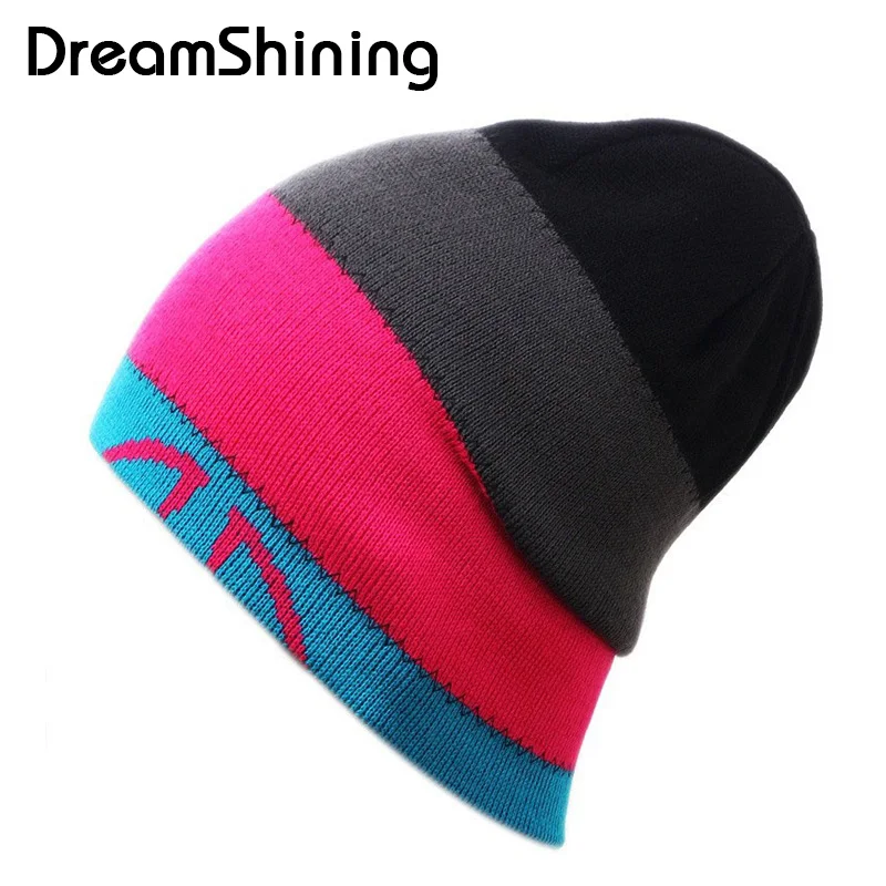 DreamShining Sports Winter Beanie Caps Men Hat Knitted Winter Hiphop