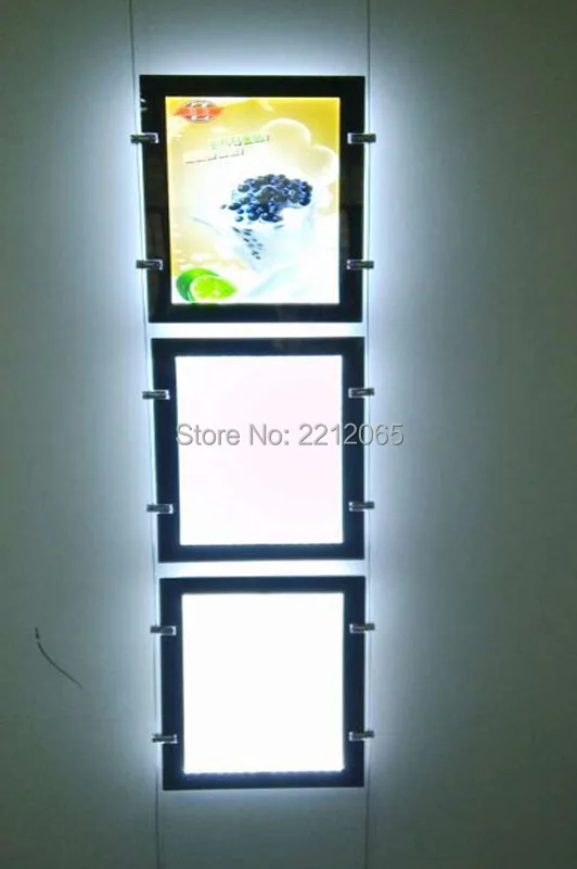 

(Pack/3units) A3 Double Sided Display Magnetic Front Pane,Wire Cable Real Estate Window Displays for Retailstore,Shopping Mall