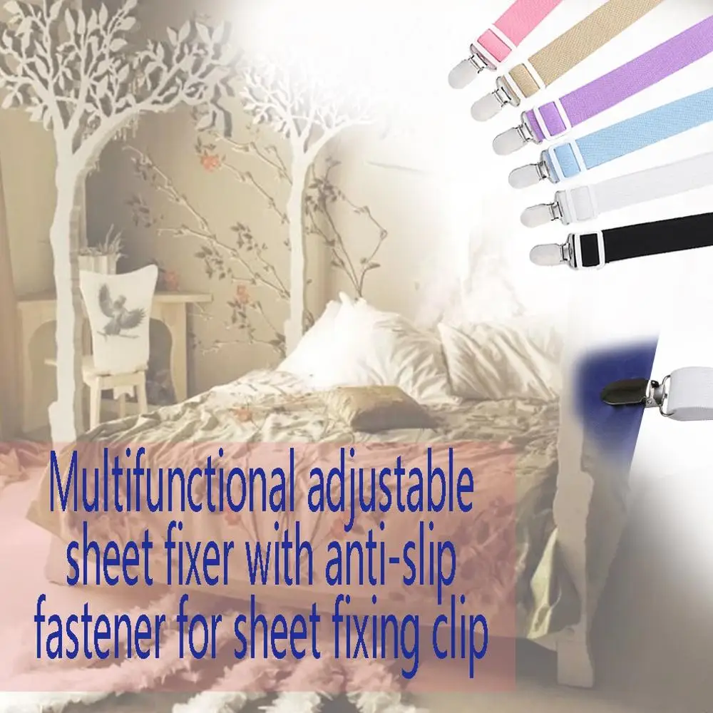 

Bed Sheet Fixing Clip Bed Sheet Anti-skid Fastening Clasp Multifunctional Adjustable Sheet Fixer Air-drying Clip