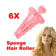 6 Pcs Magic Hair Salon Care Roller Sponge Curlers New Hair Curlers Rollers Magic Hair Curlers