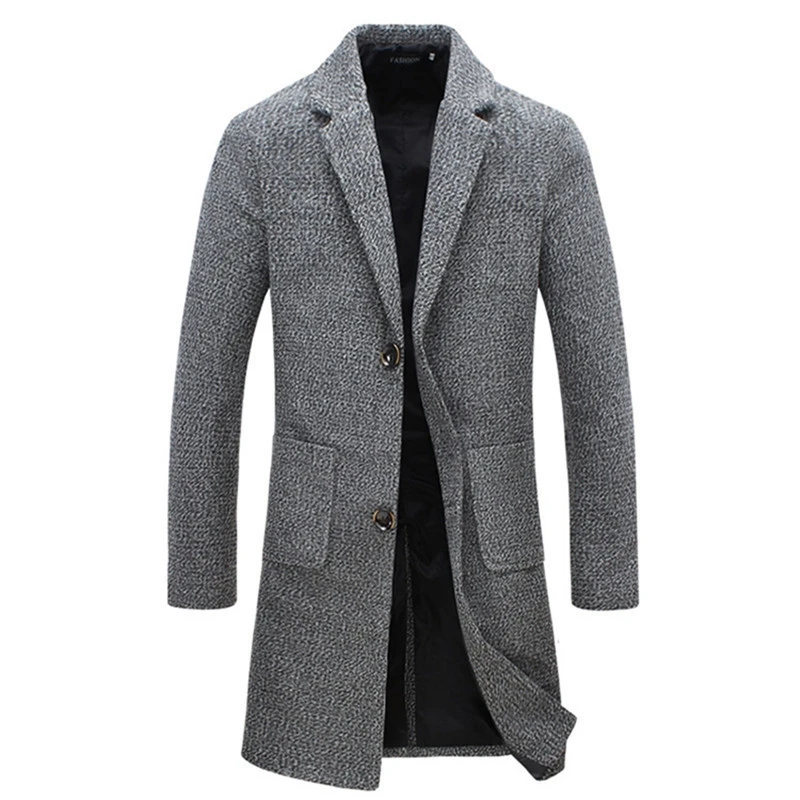 2016 New Arrival Brand Winter Warm Men Coat Fashion Wool Blend Overcoat For Men Casual Quality