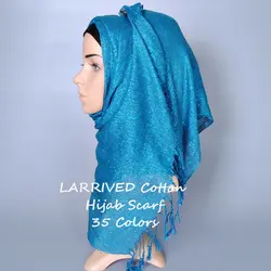 36 цветов мусульманские шали, вискоза, кисточка, Золотой блестящий шарф, Женский хлопковый хиджаб, длинная однотонная шаль, кашемировый