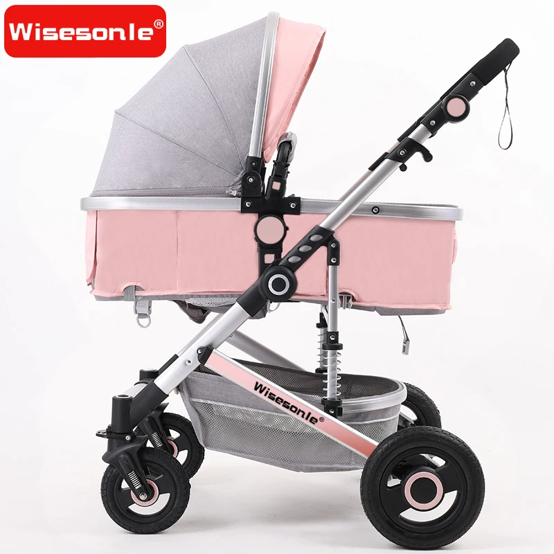 

Wisesonle Baby stroller can sit lie shock absorber folding ultra light portable summer bb child high landscape trolley