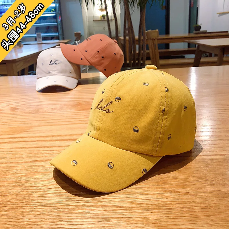 

1 to 2 years old new children hat baby outdoor sunshade cap children baseball cap embroidery letters baby causal hats XA 234