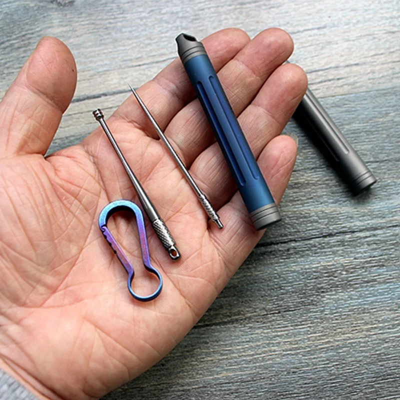 Titanium Toothpick Ear Spoon Portable Sealing Pore Waterproof Can Bottle Toothpick Waterproof Box Waterproof Bin EDC Equipment Titanium Toothpick Ear Spoon Portable Sealing Pore Waterproof Can Bottle Toothpick Waterproof Box Waterproof Bin EDC Equipment