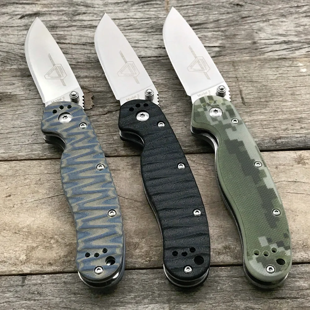  LDT RAT Model 2 Folding Knife AUS-8 Blade G10 Handle Tactical Pocket Hunting Knives Camping Outdoor
