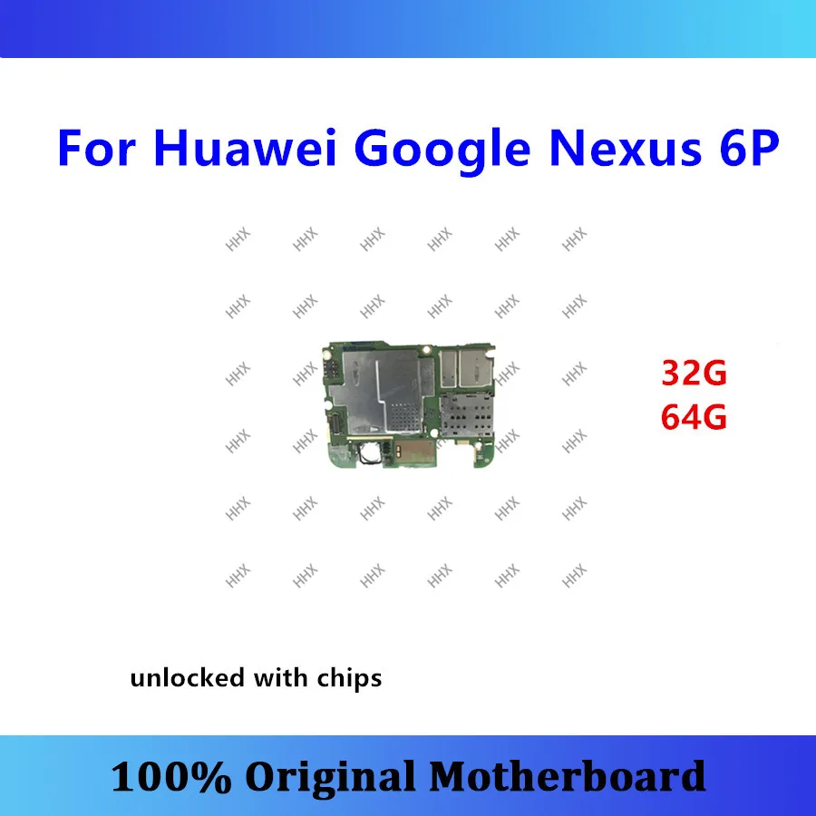 

6P motherboard for Huawei Google Nexus 6P motherboard 32GB/64GB unlocked Original logic board mainboard for huawei 6P card/panel