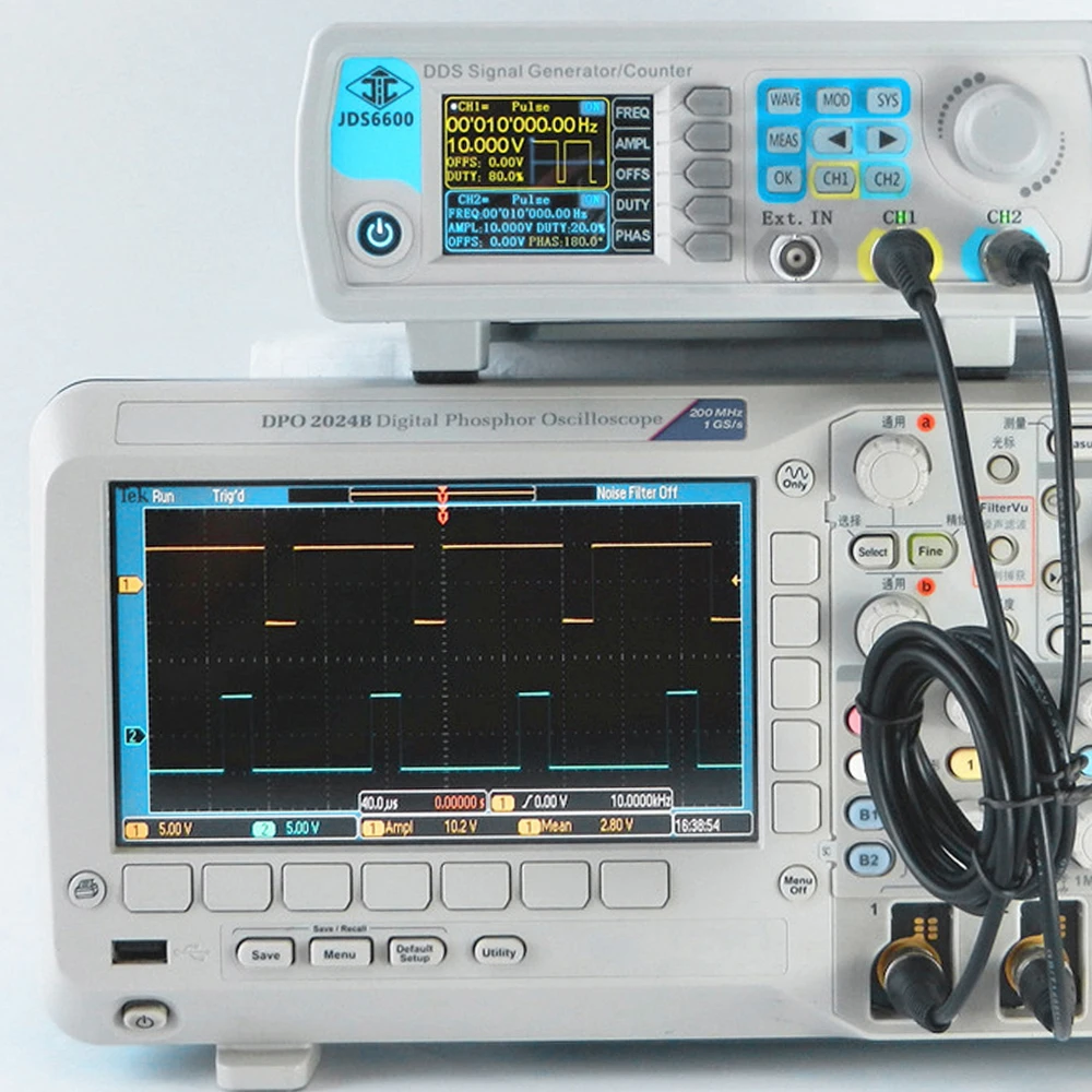 JDS6600 генератор сигналов функция генератор цифровой контроль двухканальный DDS произвольный синусоидальный сигнал импульсный Частотомер