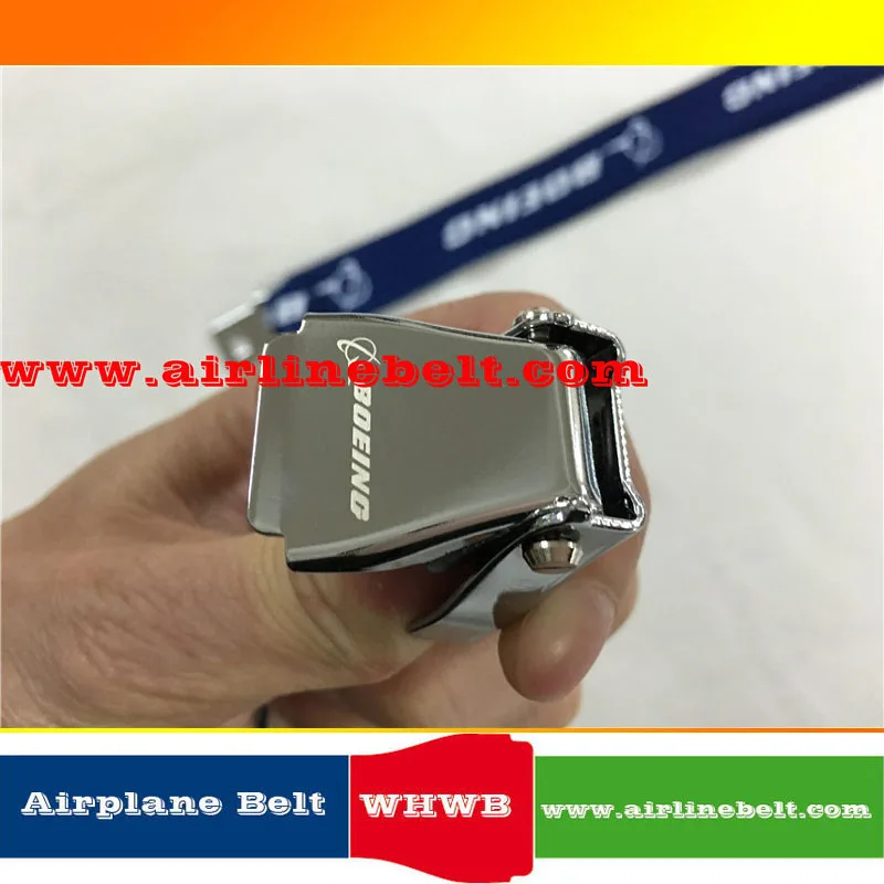 Boeing Lanyard with mini Airplane Buckle Blue Ribbon Rope Sling for ID Case Holder for Pilot Aviation Lover Airman Flight Crew