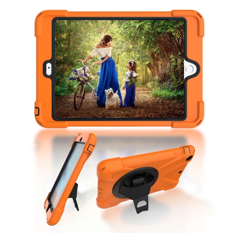 For ipad mini 3 case 360 rotation Heavy Duty PC Silicon Stand Armor Cases, Kids Safe Shockproof for ipad mini 1 2 31 (3)