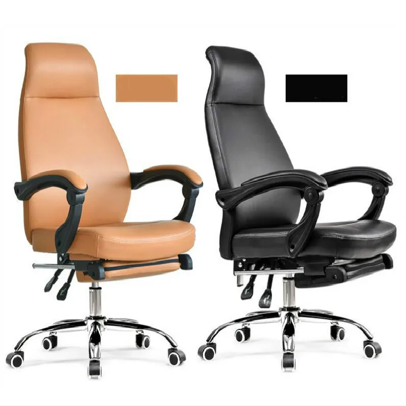 Высокое качество кожаное офисное кресло Игровой Компьютер стул с подъемником удлинить спинки подножка лежа Поворотный компьютерное кресло