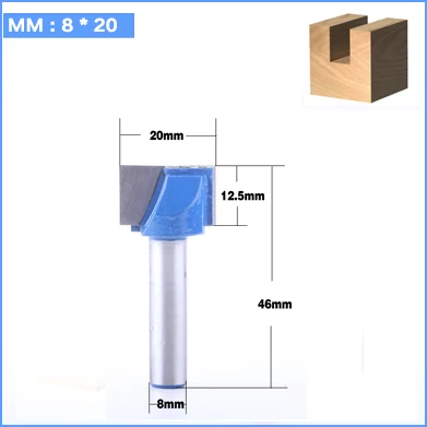 8 мм хвостовик очистки нижней гравировки твердого бит карбида фреза Деревообрабатывающие инструменты ЧПУ фреза Концевая фреза для древесины плоская дверь - Длина режущей кромки: 8mm X 20mm
