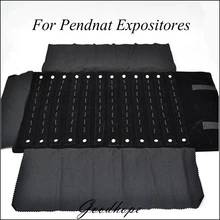 Супер дисплей ювелирных изделий ролик путешествия портативный органайзер черный бархат сумка складная для подвесных аксессуаров хранения переноски