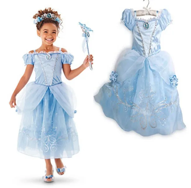 Модное платье для девочек, платье Снежной Королевы для костюмированной вечеринки, платья принцесс Эльзы, костюм Анны, детская одежда, одежда для детей - Цвет: as pictures