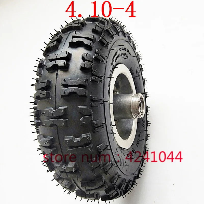 4.10/3.50-4 410/350-4 4.10-4 tires wheels 4 inch hub Rim with 4.10-4 tyre and inner tube fits ATV Quad Go Kart 47cc 49cc