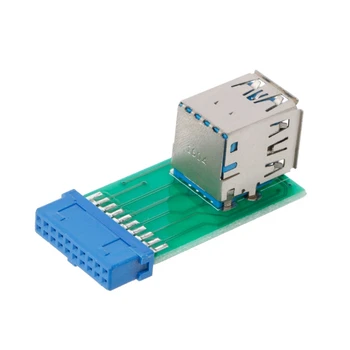 

Internal 20Pin To 2 USB 3.0 A Female Adapter Converter PCB Board Card Extender