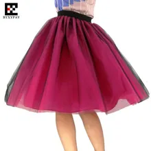 Топовый 6 слоев 60 см девушка Тюлевая юбка элегантные плиссированные юбки Юбки для женщин Для женщин Винтаж Лолита Большие размеры танец Faldas Mujer saias Jupe