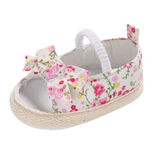 0-18 M Детские Девочки летние цветочные туфли бабочка-узел нескользящая Мягкая подошва обувь полые сандалии прекрасный подарок для ребенка# YL1