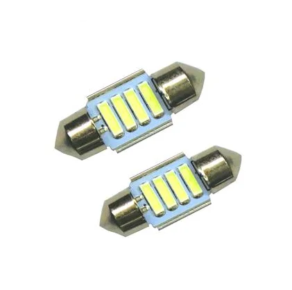 

2Pcs Car LED 31MM 2W 350LM 6000K 4LED 7020 SMD White LED Light bulbs Light-emitting diode free of freight