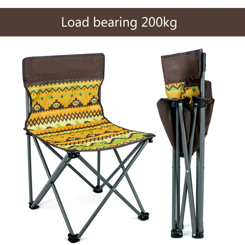 Outdoor Light Multifunction Folding Chair Fishing Stool Outdoor Painting Chair Portable Strong Leisure Camping and Beach Chair
