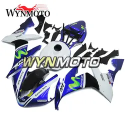 Полный комплект обтекателей для Yamaha YZF1000 R1 год 2004-2006 04 05 06 инъекций ABS пластик белого и синего цвета Чехлы для мангала мотоцикл кузов