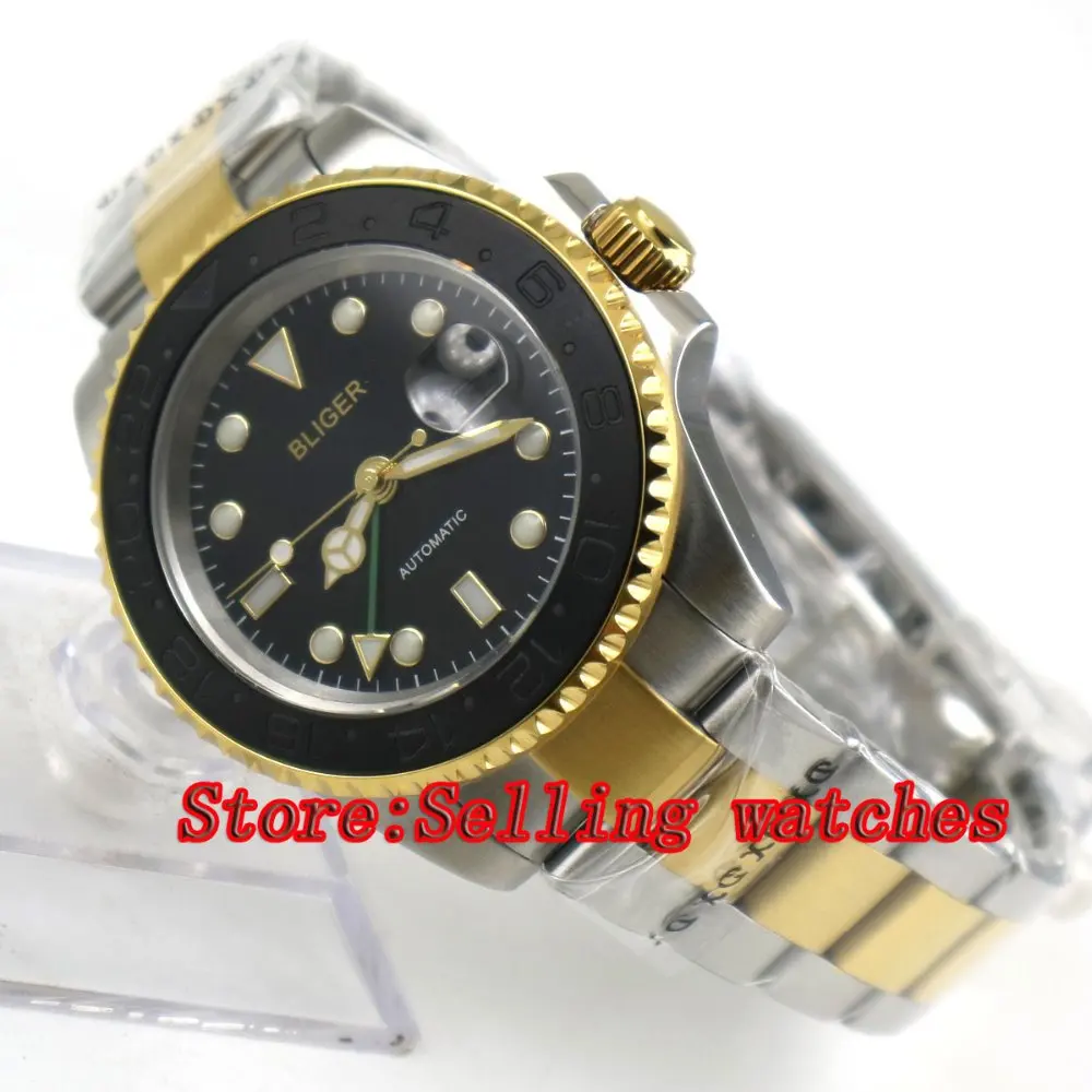 Мужские механические часы с черным циферблатом 40 мм|watch men mechanical|watch mechanicalwatch mechanical