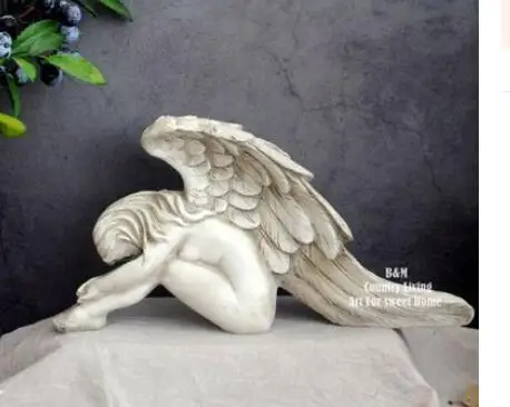 

American style to do old fashioned style resin angel garden garden courtyard decorations setting landscape culpture statue