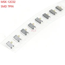 50 шт. мини smd smt MSK-12C02 тумблер 7pin 1P2T вкл/выкл слайды переключатели для MP3 MP4